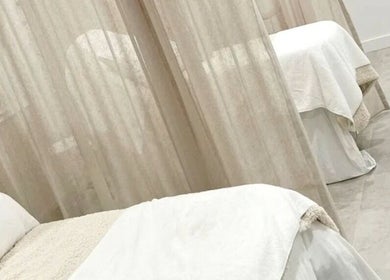 Relaxing treatment beds at House of Terri Brows in Rozelle, New South Wales, AU, offering serene ambiance.