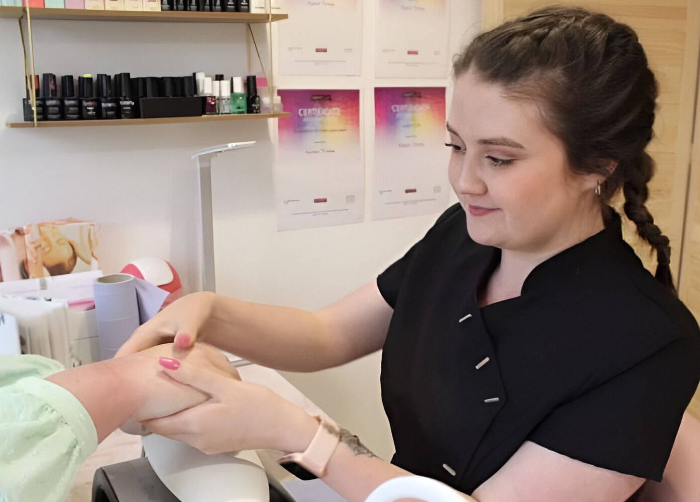 Manicure service at No.8 The Nail and Beauty Lounge, Gressenhall, England, GB. Relaxing salon experience.