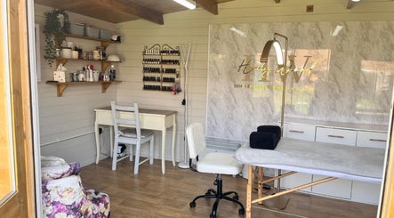 Tranquil interior of Holly Wood semi permanent make up & beauty in Chichester, England, GB.