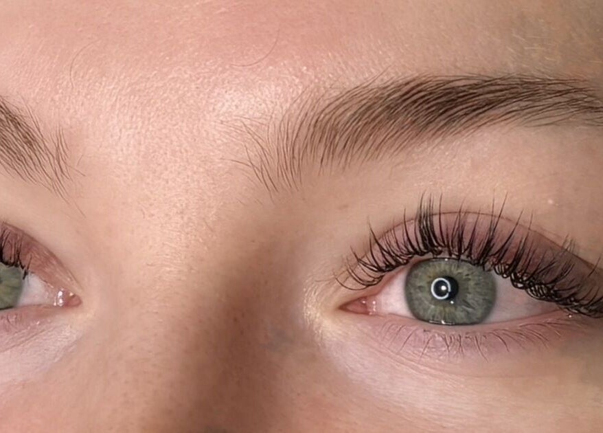 Close-up of elegant eyelash extensions at Lash & Beauty by Tamsin, Crowborough, England, GB.