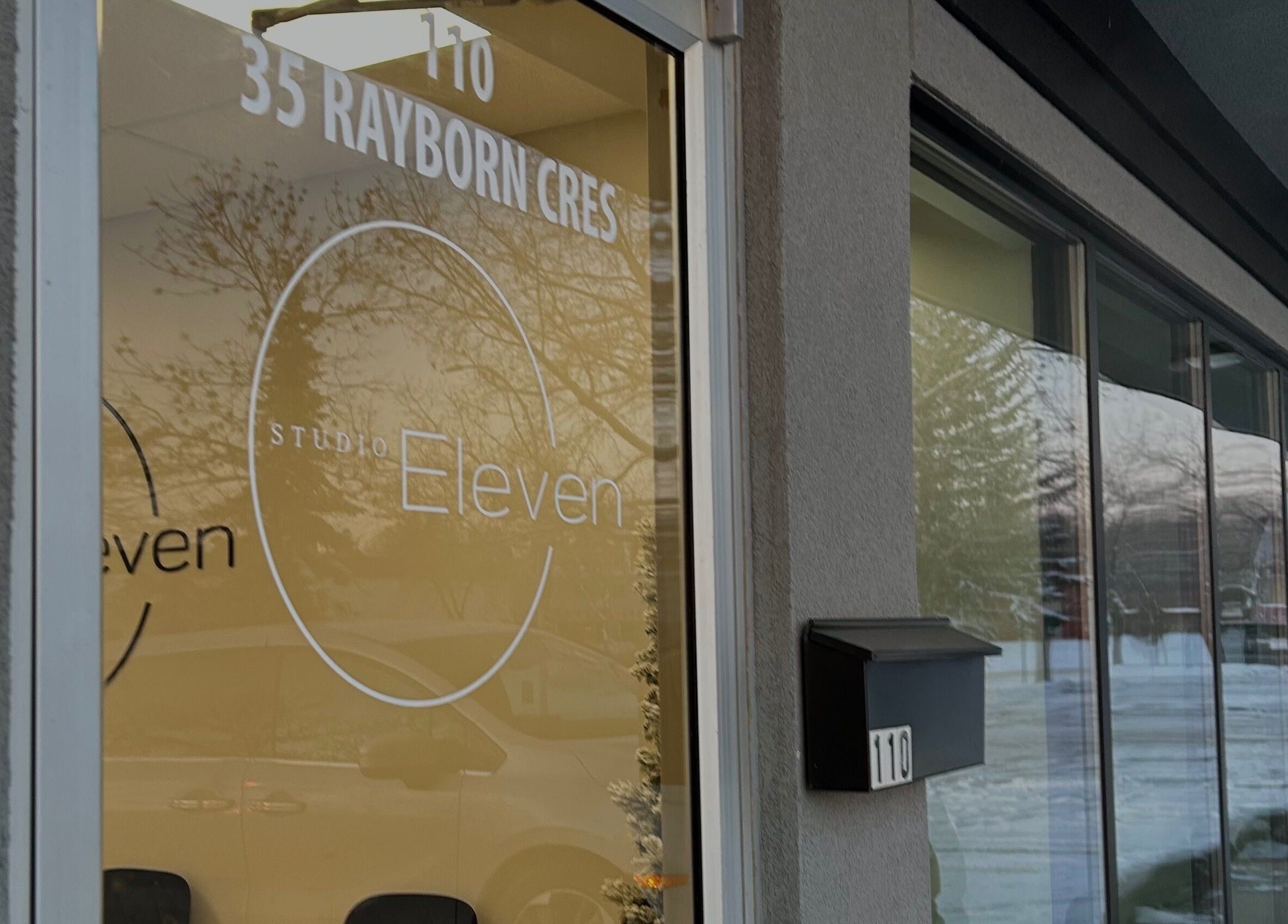 Front window display of Xoéy Nail Artistry in St. Albert, Alberta, CA.