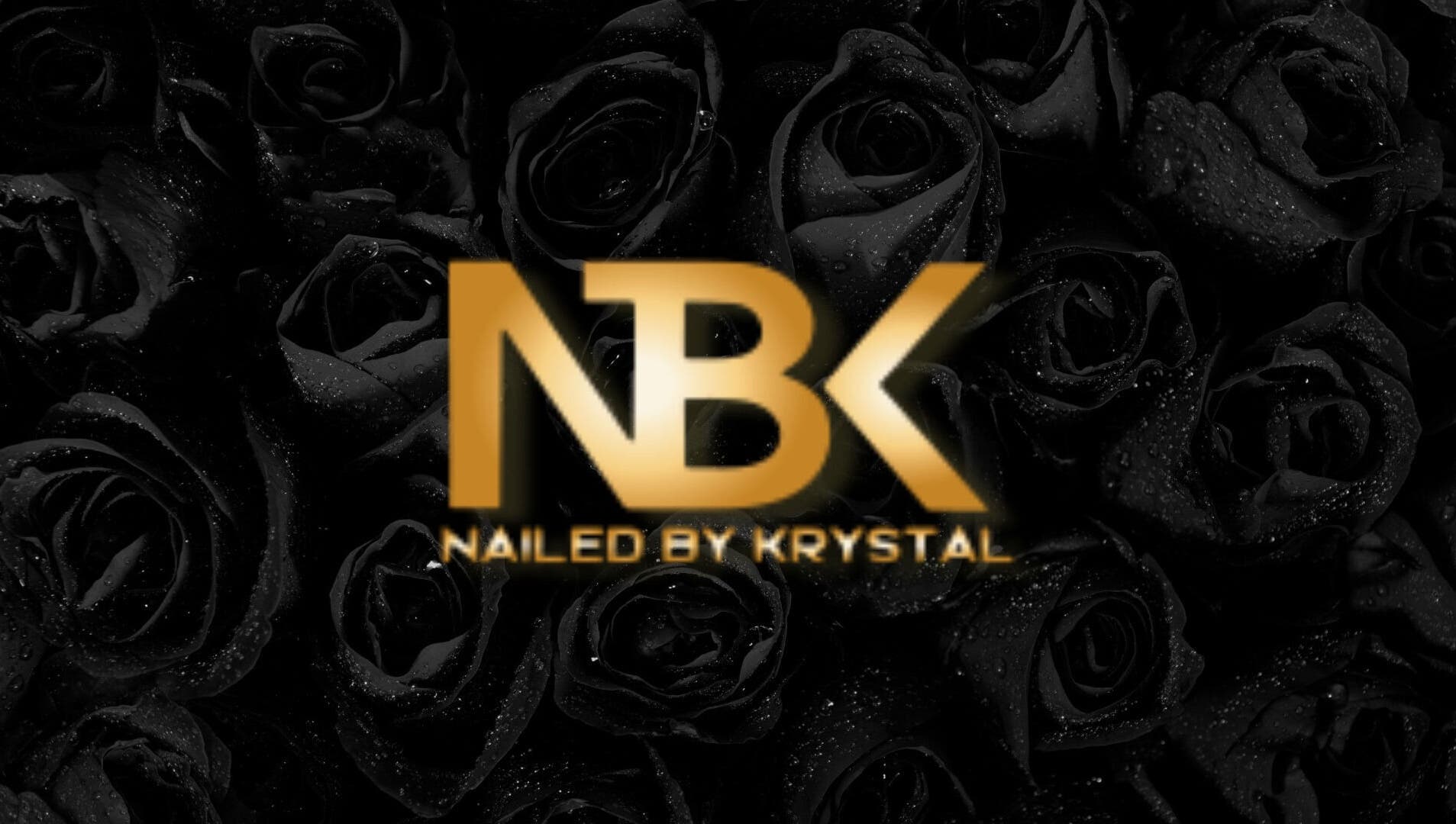 Nailed by Krystal logo on black roses, Port of Spain, Port of Spain Corporation, TT.