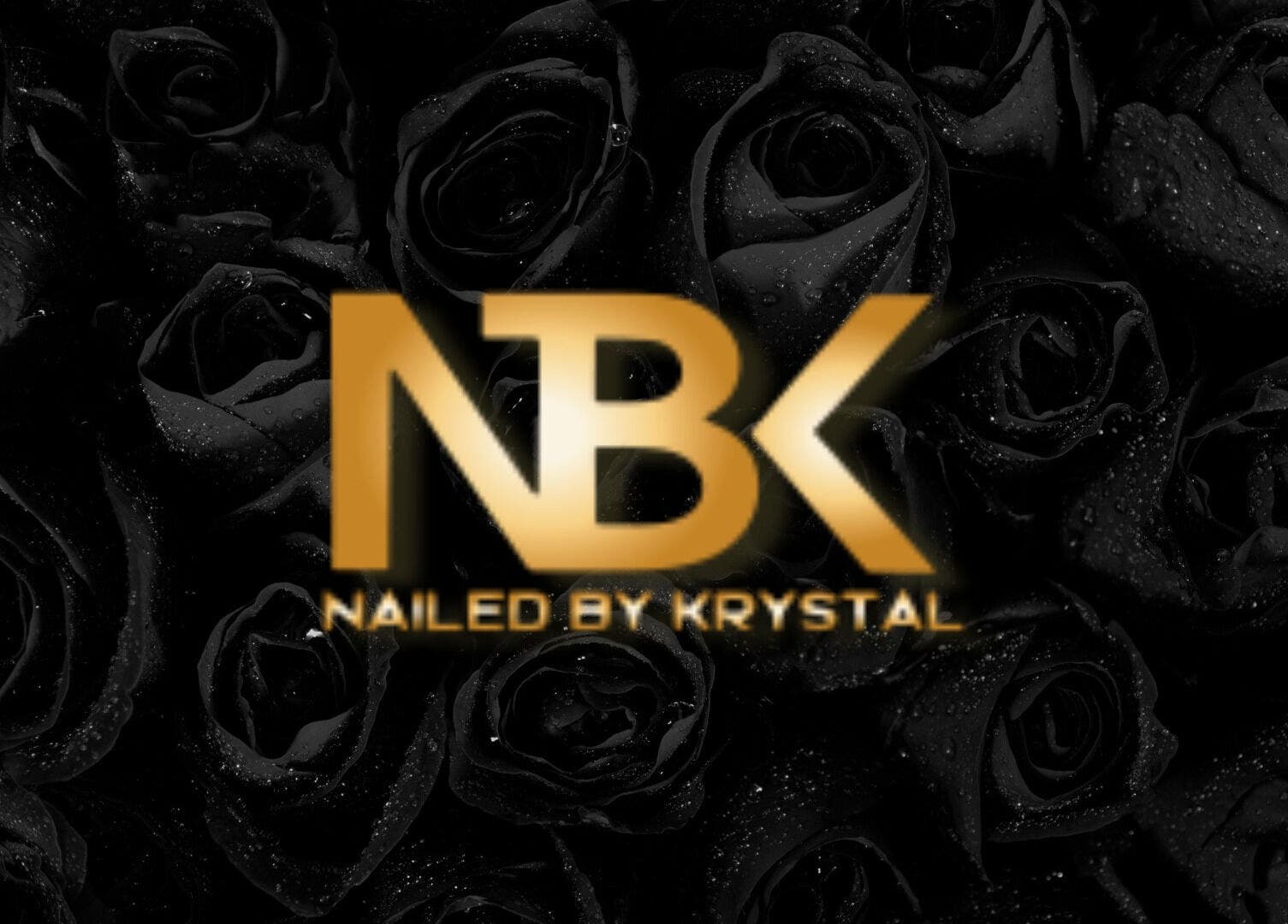 Nailed by Krystal logo on black roses, Port of Spain, Port of Spain Corporation, TT.