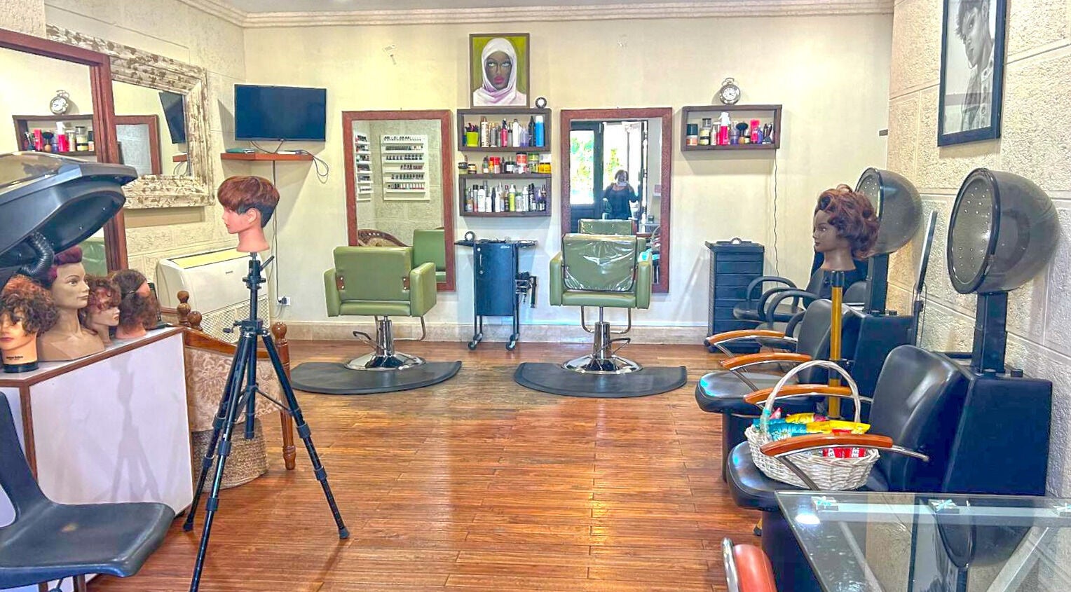 Interior of 101 Style: Hair and Scalp Clinic in Christ Church, BB showcasing styling chairs and modern decor.