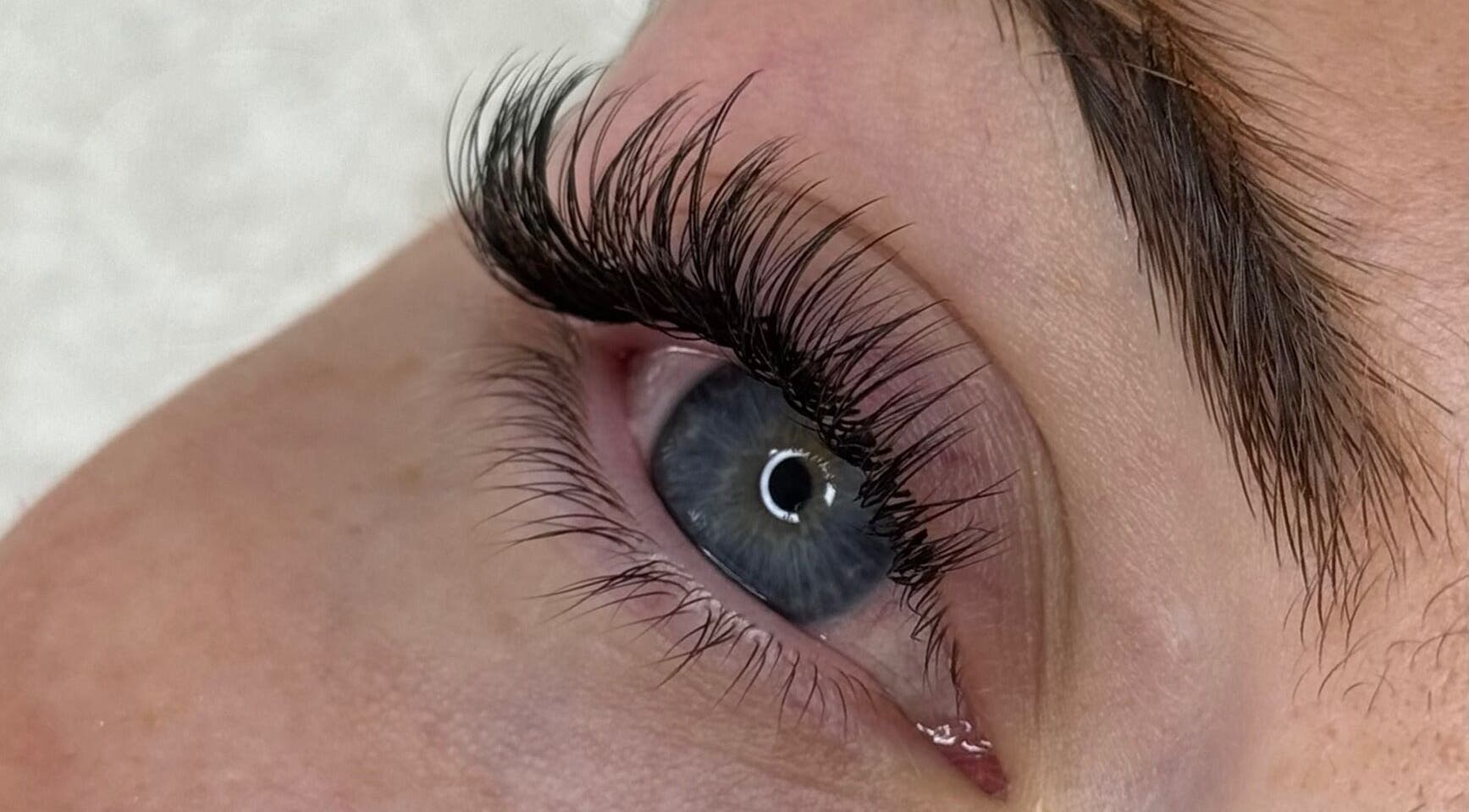 Close-up of expertly applied eyelash extensions at Anita Yasmin Beauty, Warrimoo, New South Wales, AU.