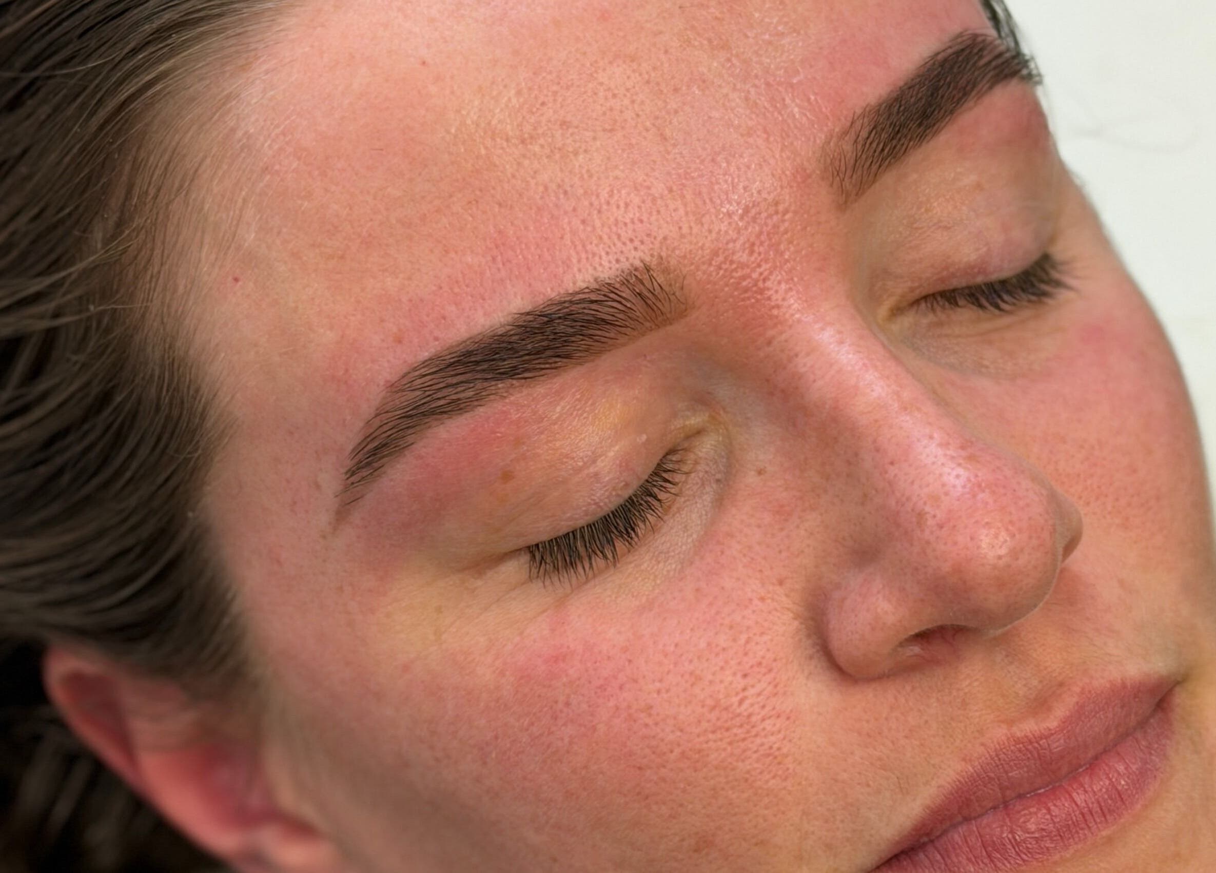 Perfectly shaped brows after treatment at Anita Yasmin Beauty in Warrimoo, New South Wales, AU.
