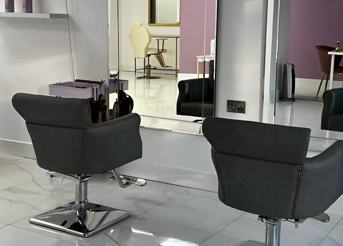 Elegant styling chairs at Tanella Beauty in Gateshead, England, GB, offering a stylish and serene atmosphere.