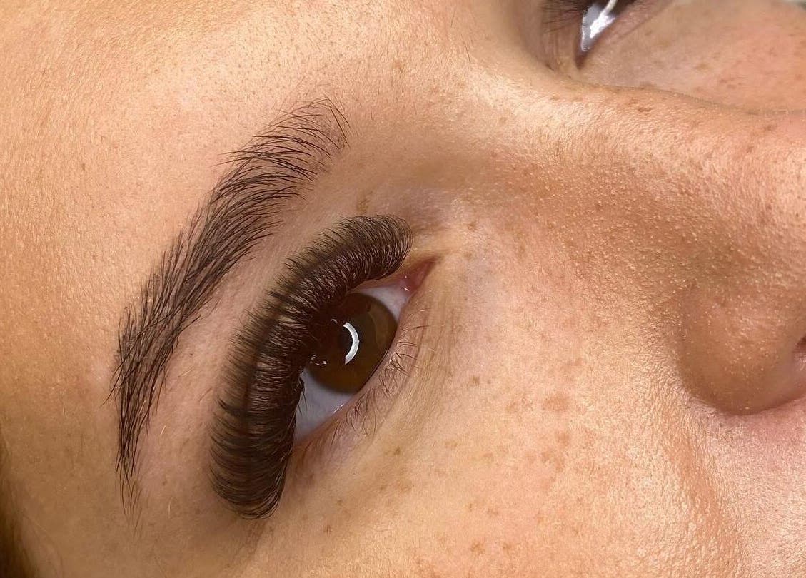 Close-up of eyelash extensions by By Marcella (Clitheroe), Clitheroe, England, GB.