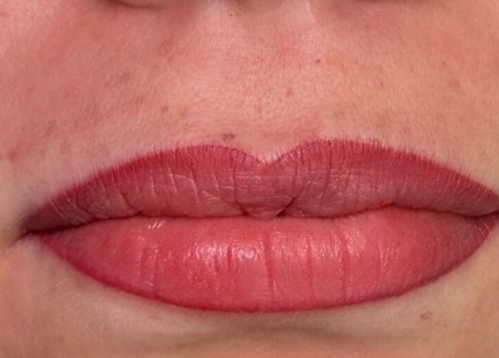 Close-up of perfectly styled lips at Keep It Cassie in Hucclecote, England, GB showcasing expert beauty work.