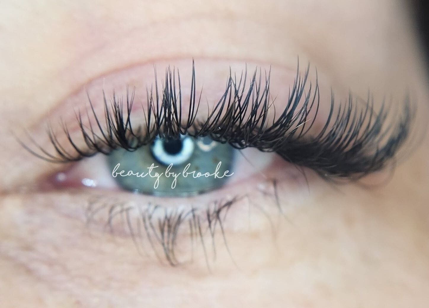 Close-up of expertly styled lashes at Sage Rose Lash Studio, Budgewoi, New South Wales, AU.