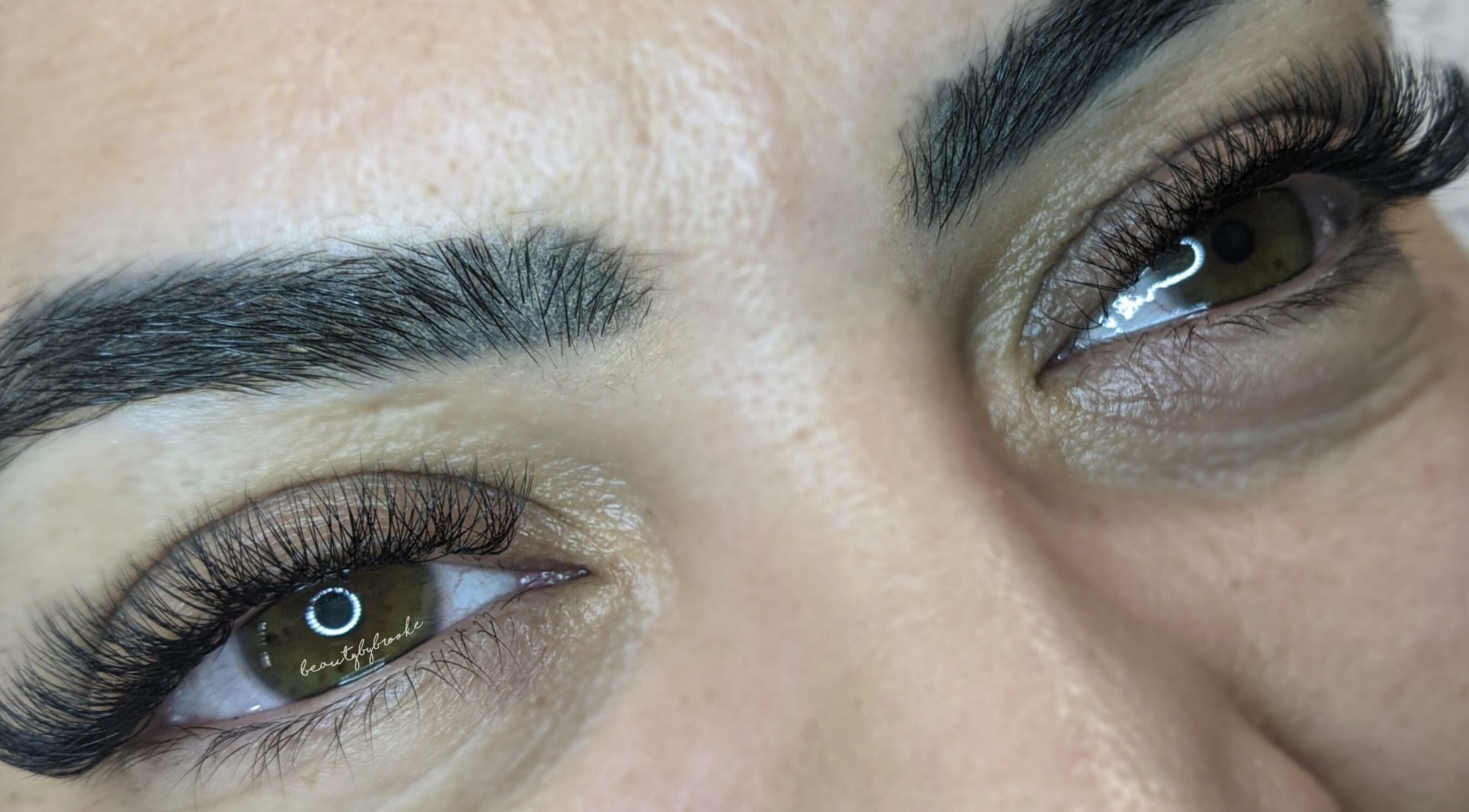 Close-up of elegantly styled lashes at Sage Rose Lash Studio, Budgewoi, New South Wales, AU.