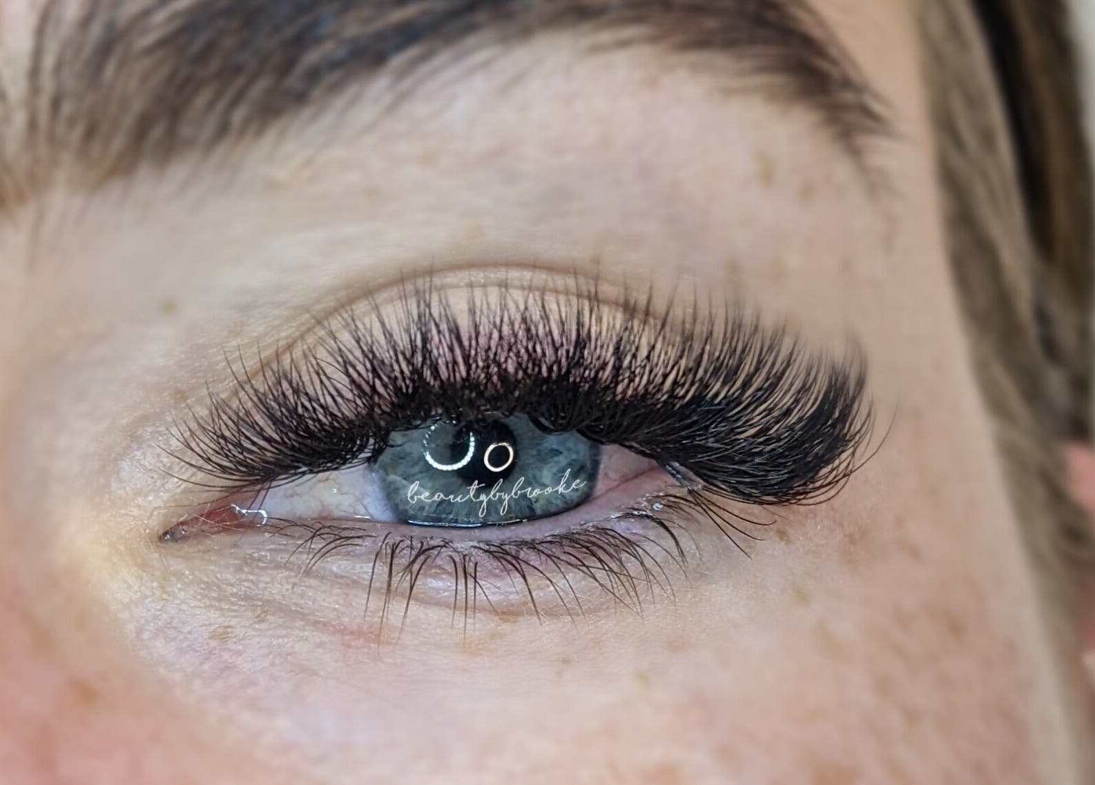 Close-up of eyelash extensions at Sage Rose Lash Studio, Budgewoi, New South Wales, AU.