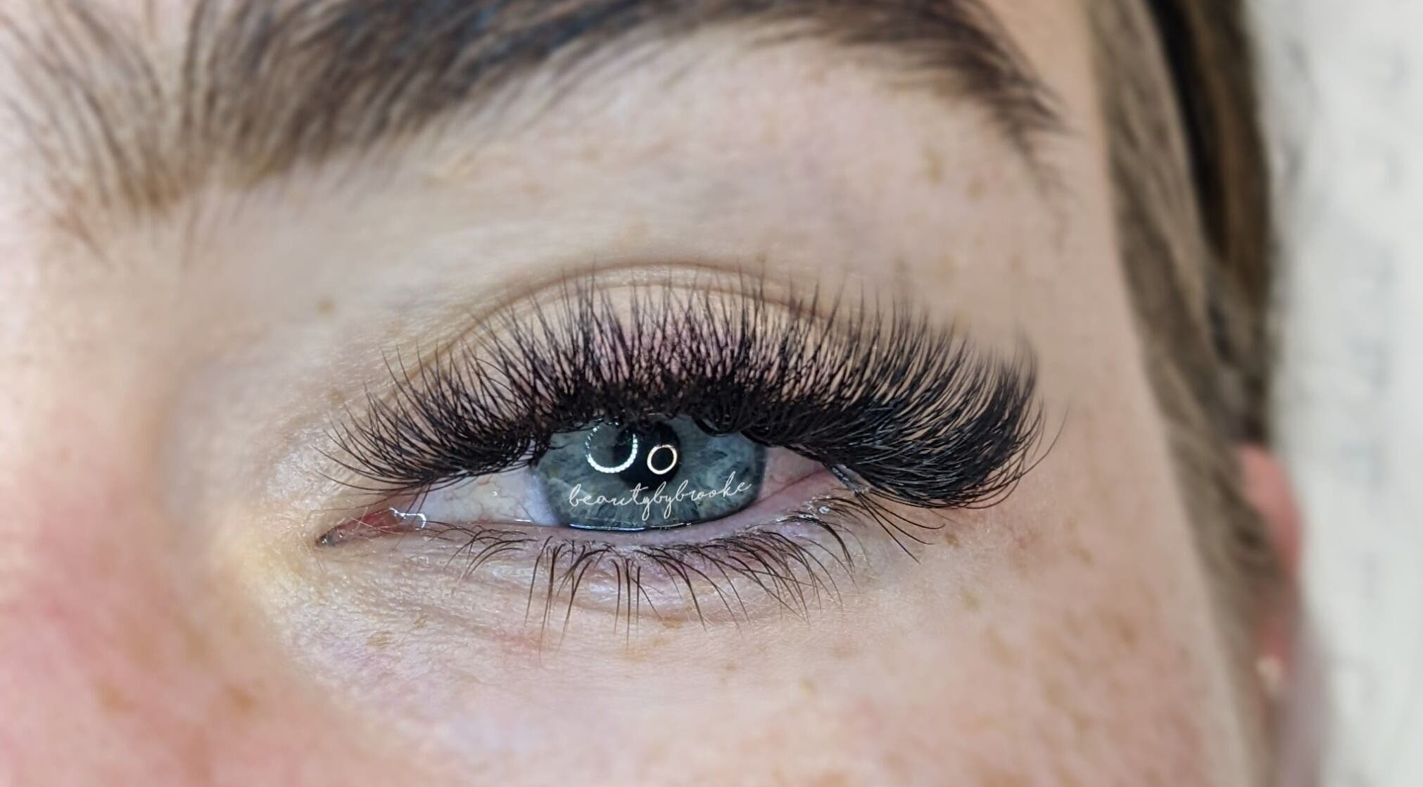 Close-up of eyelash extensions at Sage Rose Lash Studio, Budgewoi, New South Wales, AU.