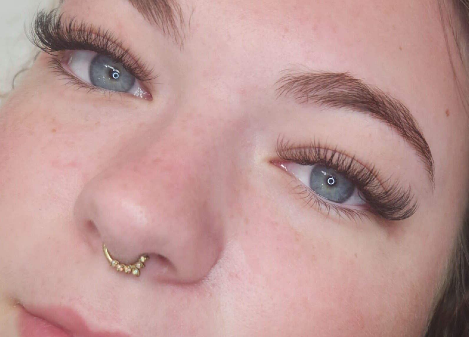 Close-up of styled lashes at Sage Rose Lash Studio, Budgewoi, New South Wales, AU.