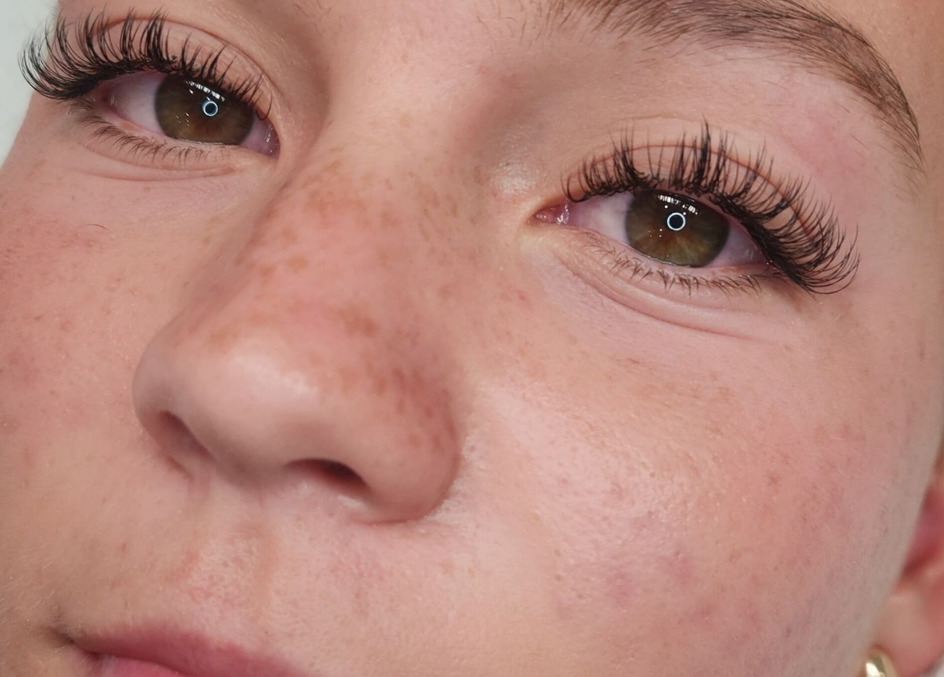 Close-up of eyelash extensions at Sage Rose Lash Studio in Budgewoi, New South Wales, AU.
