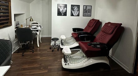Luxurious pedicure chairs at Royal Gold Studios, Mullingar, County Westmeath, IE, designed for ultimate relaxation.