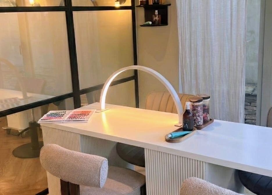 Stylish nail station at Moonlight Nails By Meg At Elkstone, Elkstone, England, GB offers a contemporary beauty experience.