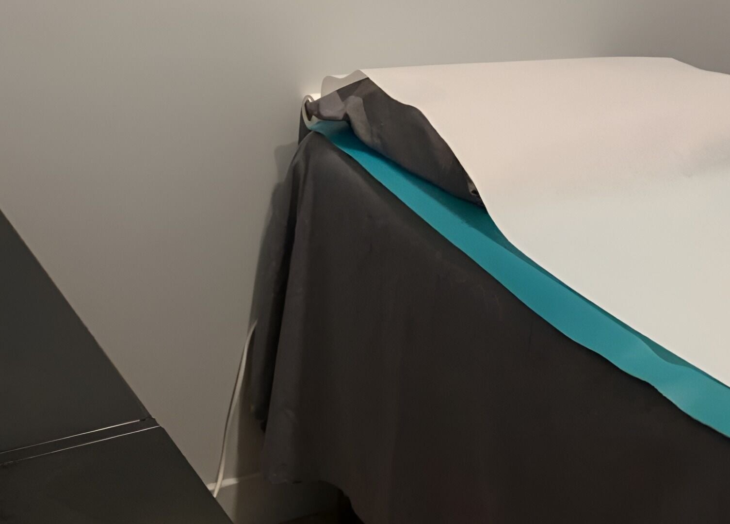 Liza's Skincare and Waxing Studio treatment room with table, Chicago, Illinois, US.