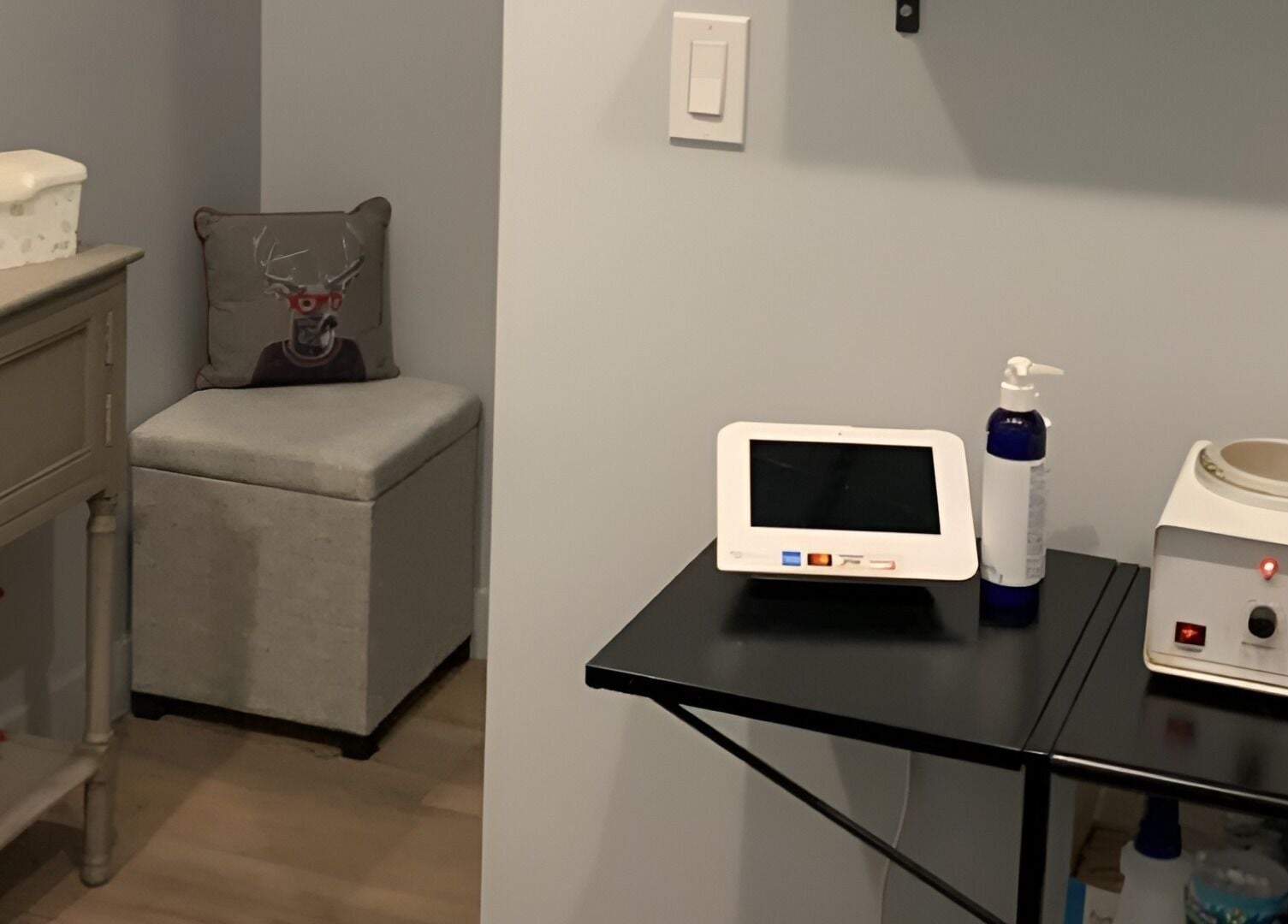A cozy skincare room at Liza's Skincare and Waxing Studio in Chicago, Illinois, US with modern equipment and decor.