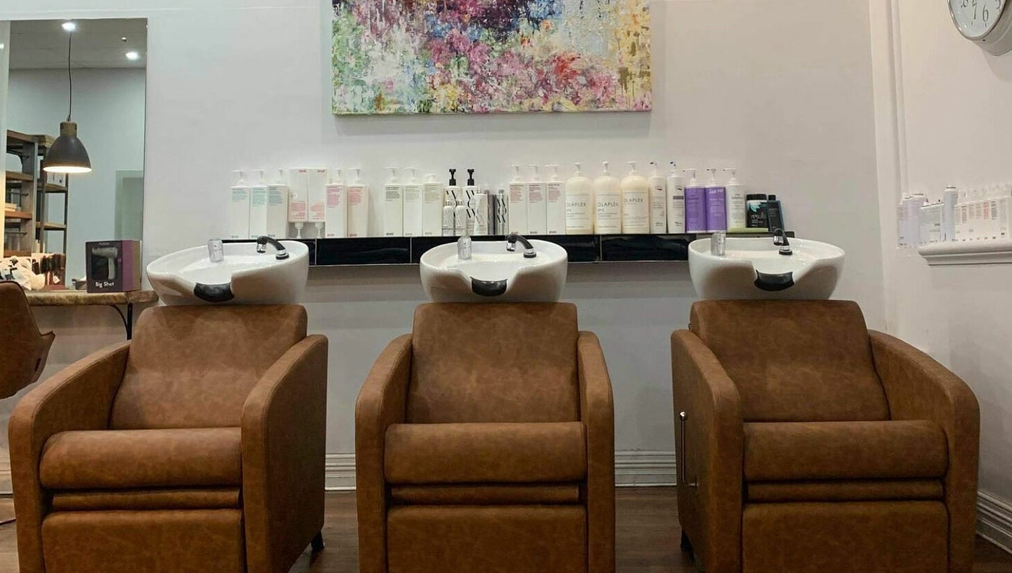 Luxurious washing stations at Floreat Hair, City of Nedlands, Western Australia, AU, featuring modern design.