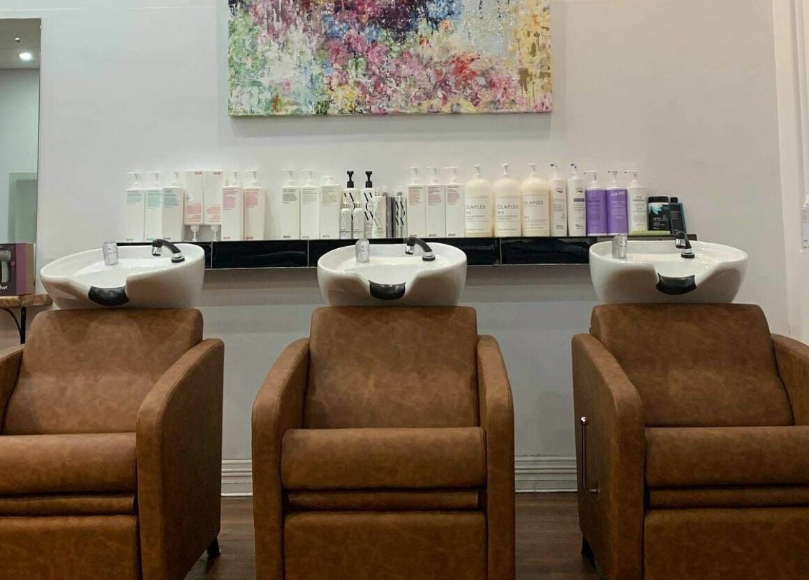 Luxurious washing stations at Floreat Hair, City of Nedlands, Western Australia, AU, featuring modern design.