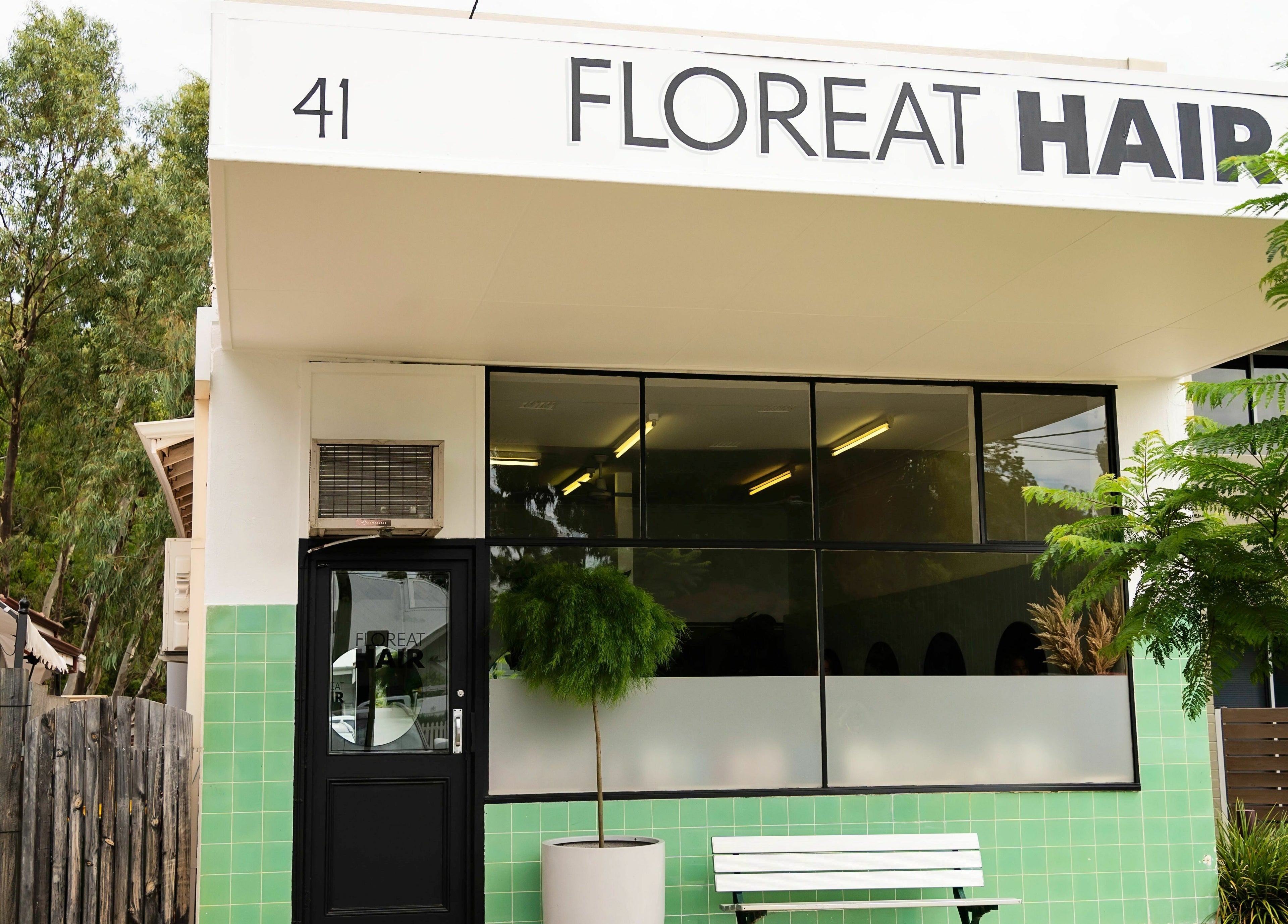 Exterior of Floreat Hair salon in City of Nedlands, Western Australia, AU, showcasing modern, inviting facade.