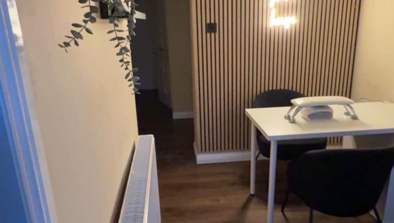 Elegant interior of Envision Aesthetics (Edinburgh) nail desk, Edinburgh, Scotland, GB, with modern decor.