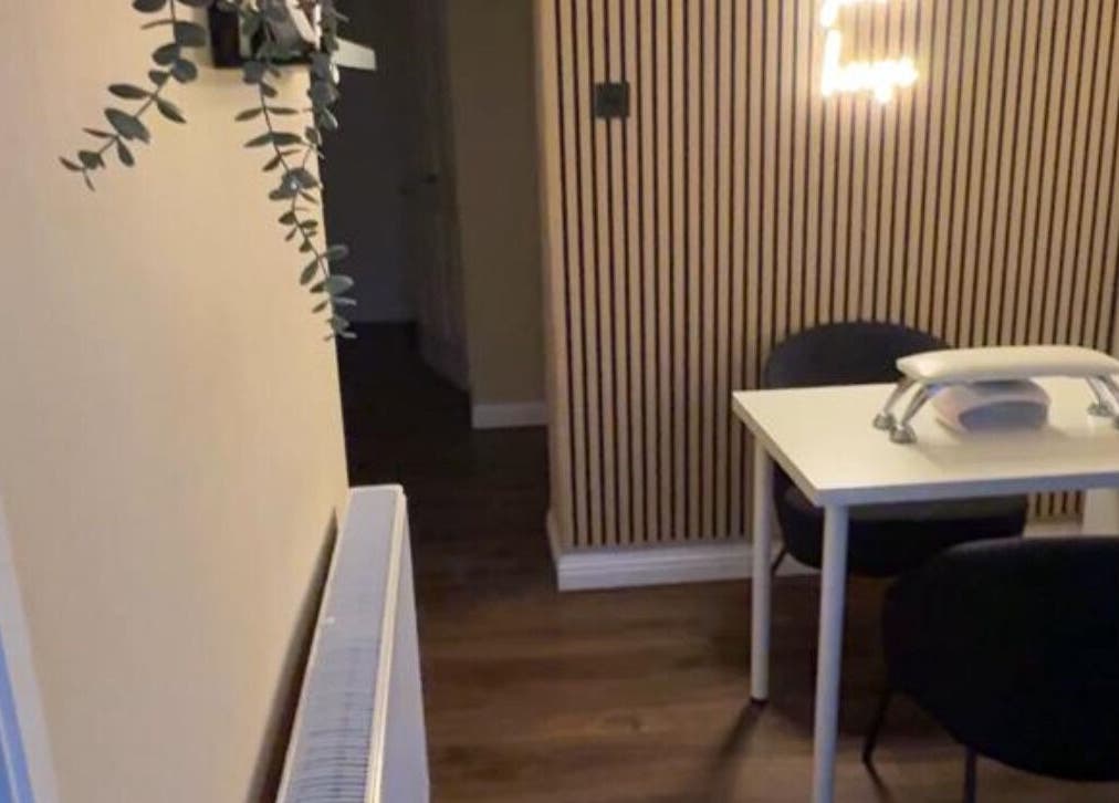 Elegant interior of Envision Aesthetics (Edinburgh) nail desk, Edinburgh, Scotland, GB, with modern decor.