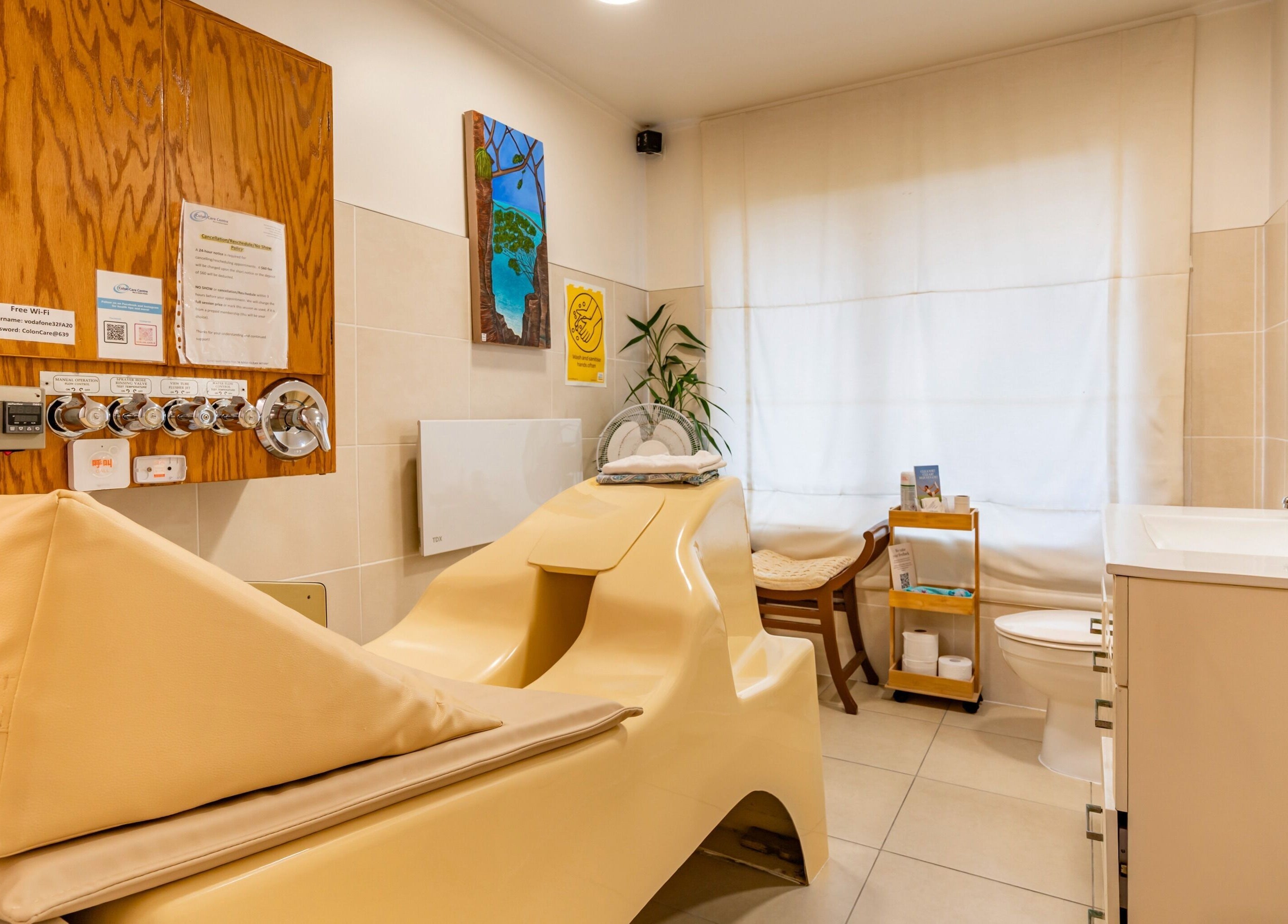 Colon Care Centre therapy room with modern facilities in Auckland, Auckland, NZ.