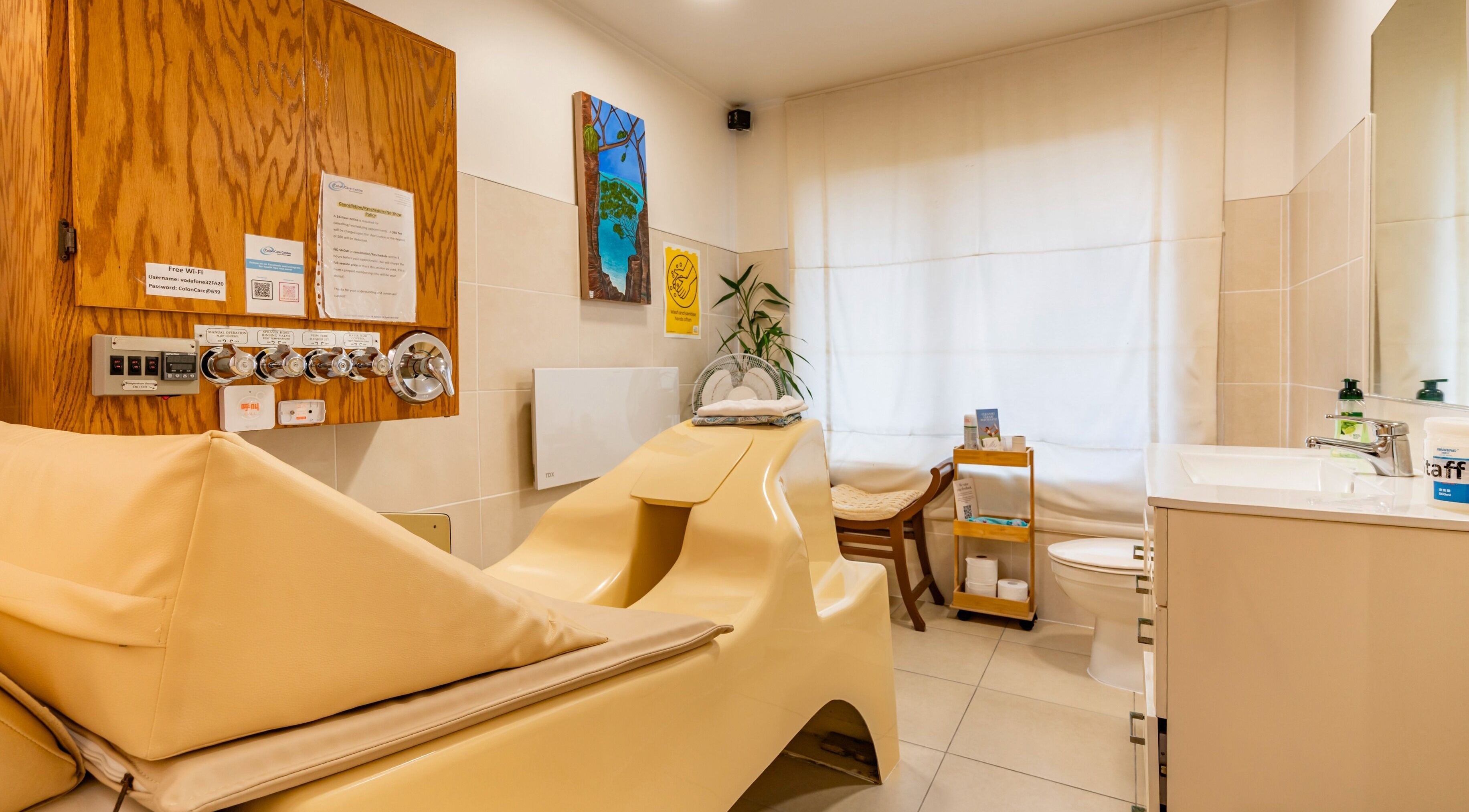 Colon Care Centre therapy room with modern facilities in Auckland, Auckland, NZ.