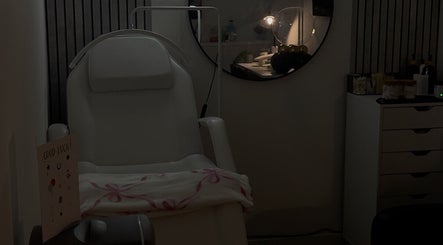 Cw Artistry spa room with comfortable chair and calming decor in Glasgow, Scotland, GB.