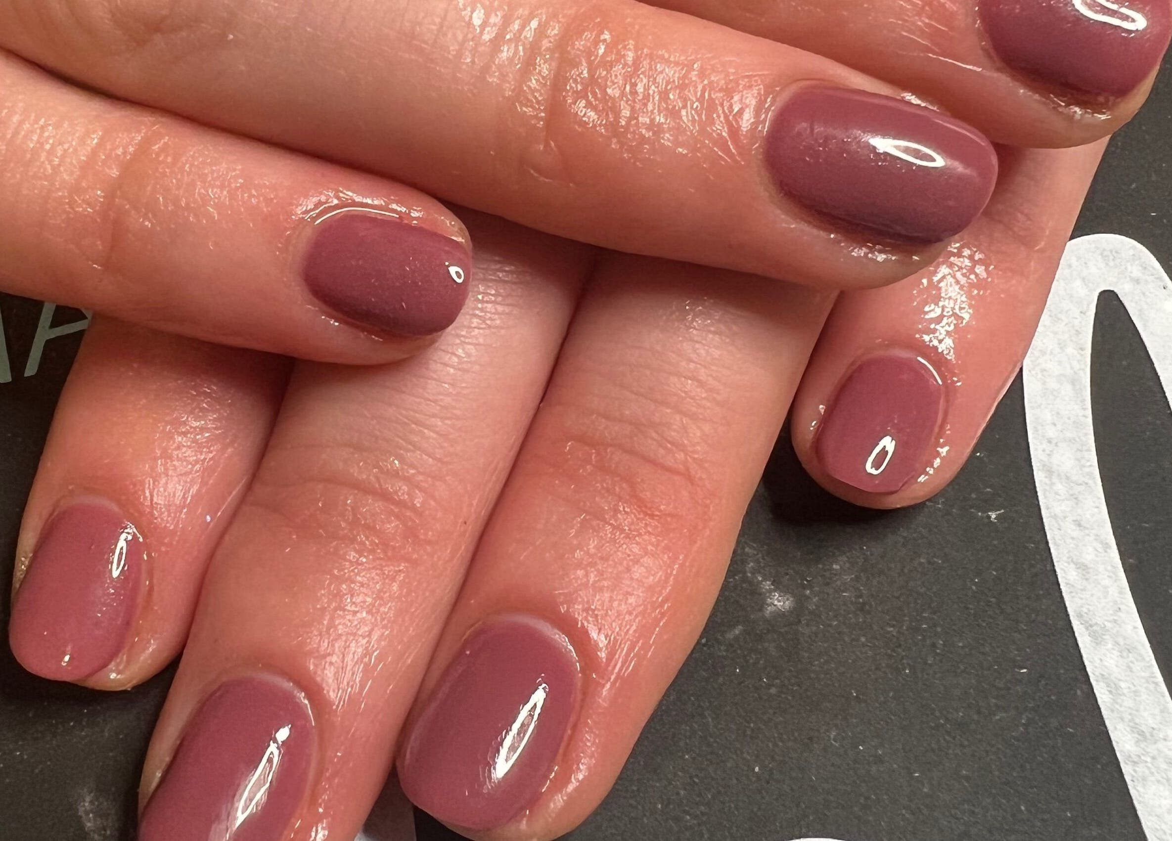 Stylish mauve manicure at Unique Beauty and Aesthetics, Chorley, England, GB. Elegant nails for a polished look.