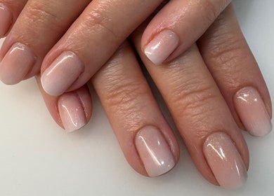 Close-up of elegant manicured nails at Therapy Beauty, Wakefield, England, GB.