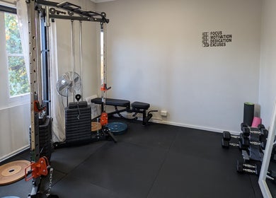YourPT @BestU Body Lab fitness area with equipment in Melbourne, Victoria, AU.