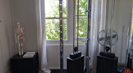 YourPT @ BestU Body Lab gym equipment and skeleton display, Melbourne, Victoria, AU.