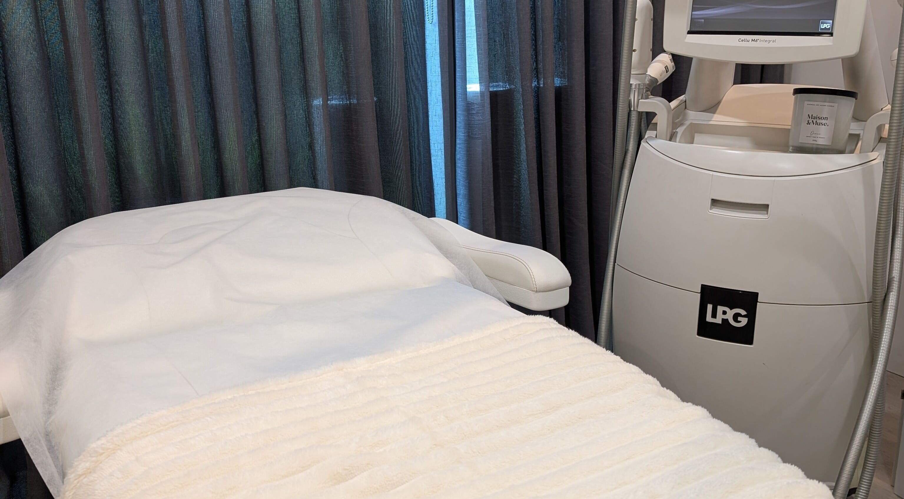 Cozy treatment room with LPG machine at Melbourne Endermologie - Preston, Melbourne, Victoria, AU.