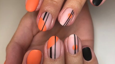 Stylish geometric nail design at Elizabeth Joel Nail Artistry, Cape Town, Western Cape, ZA.