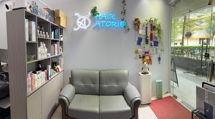 Hair Atorie's inviting lounge with stylish decor in Singapore, Singapore, SG.