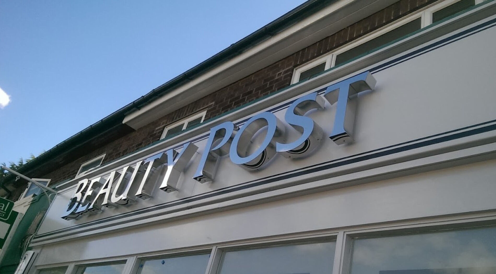 Beauty Post venue signage in Scarborough, England, GB showcasing elegant design.