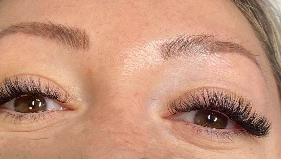 Close-up of beautifully styled lashes at Kw Beauty Lounge, Perth, Scotland, GB.