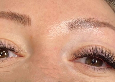Close-up of beautifully styled lashes at Kw Beauty Lounge, Perth, Scotland, GB.