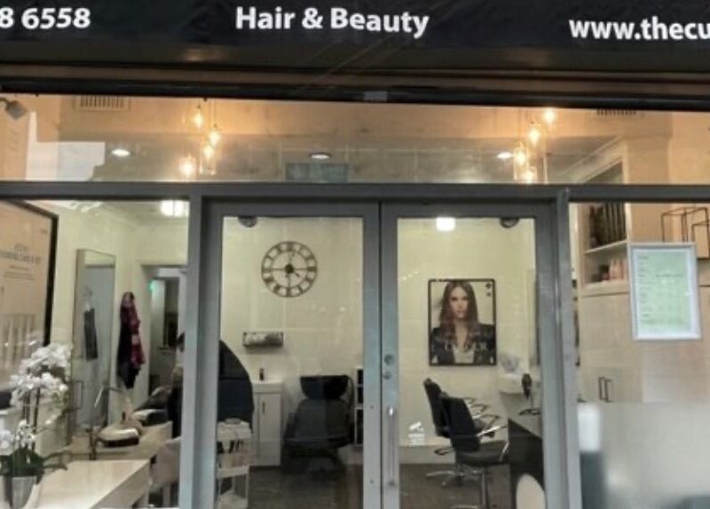 Front view of The Cut Studio (Hair) in London, England, GB, showcasing stylish salon entrance.