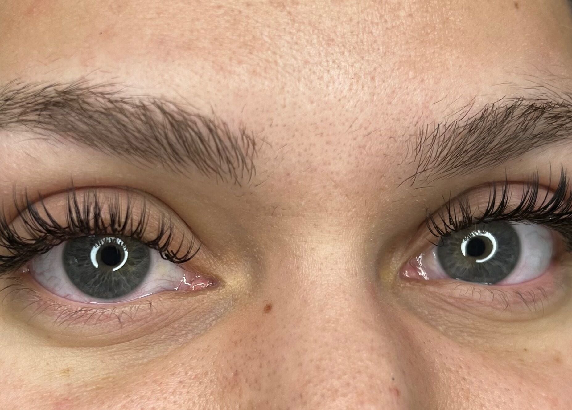 Close-up of lush eyelash extensions at Blink'n Beauti, Cape Town, Western Cape, ZA.