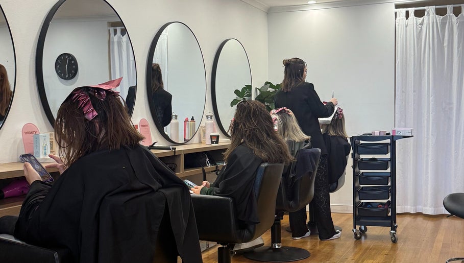 Clients getting hair treatments at Becca Hair and Beauty in Melbourne, Victoria, AU.