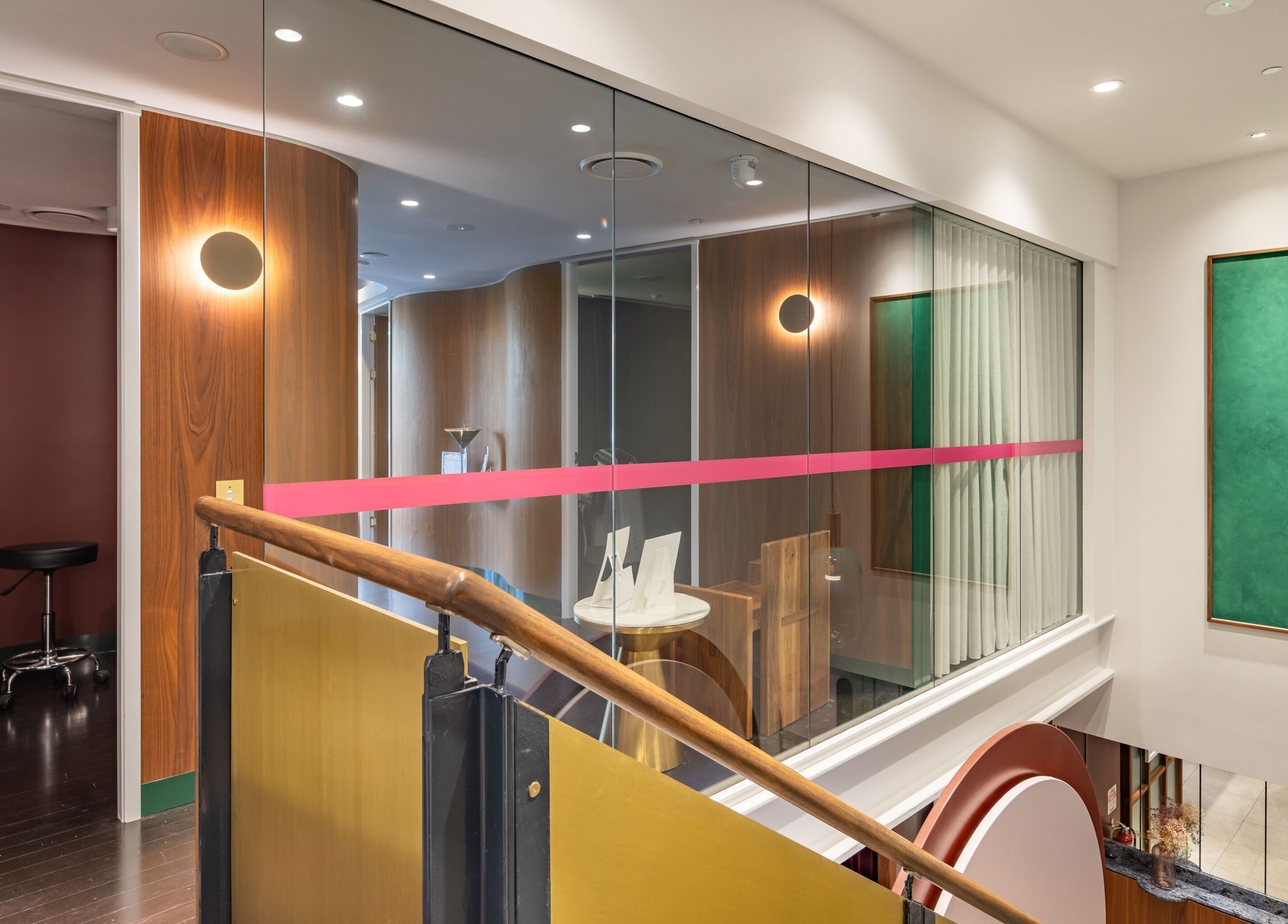 Elegant interior of Lapink Skin Lab at Barangaroo, New South Wales, AU, showcasing modern spa design and amenities.