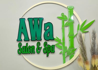 Awa Salon and Spa logo featuring bamboo design in Tumpat, Kelantan, MY, representing relaxation and nature.