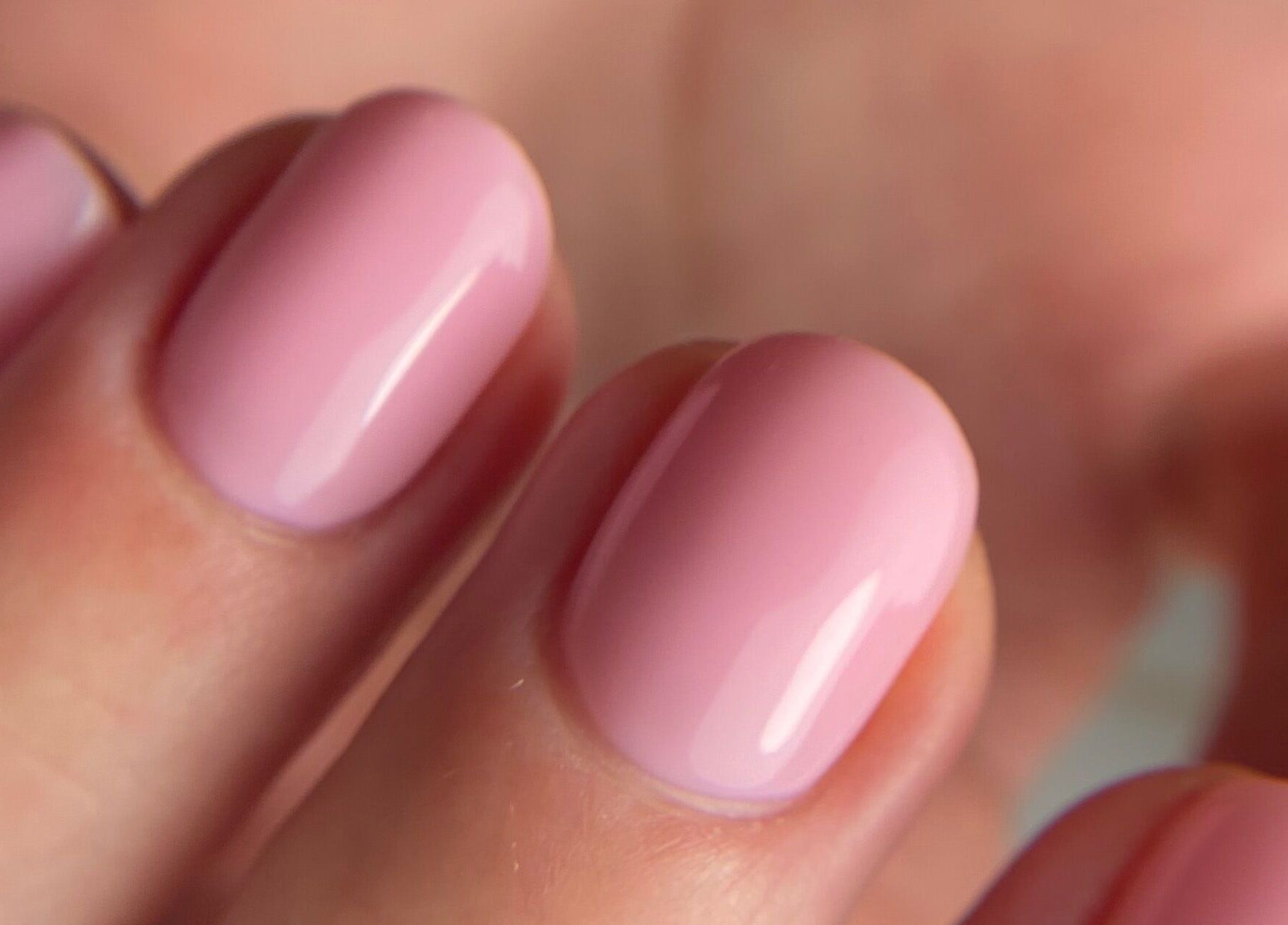 Close-up of elegant pink nails at The Nail Assembly. Located in Melbourne, Victoria, AU.