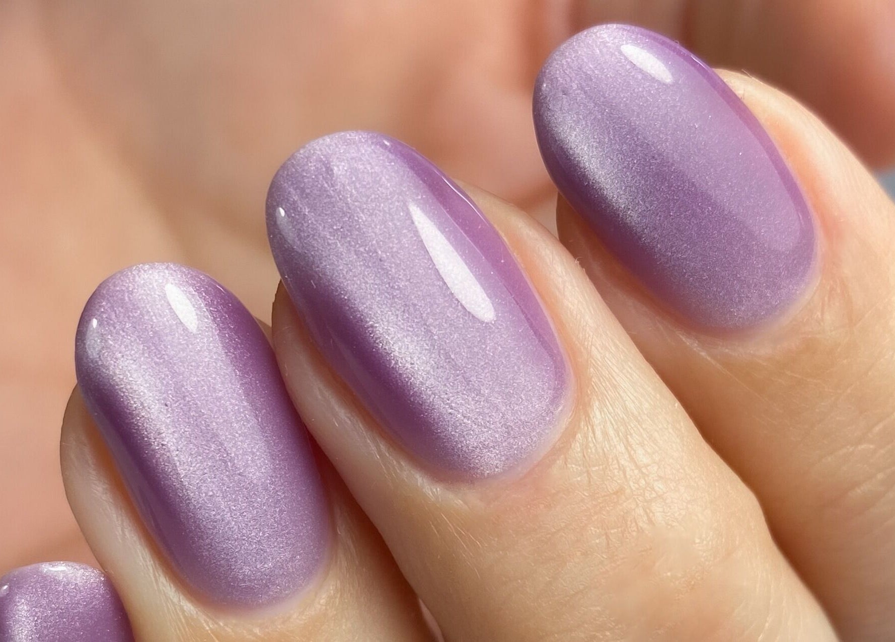 Elegant lavender nails at The Nail Assembly, Melbourne, Victoria, AU showcasing glossy finish.