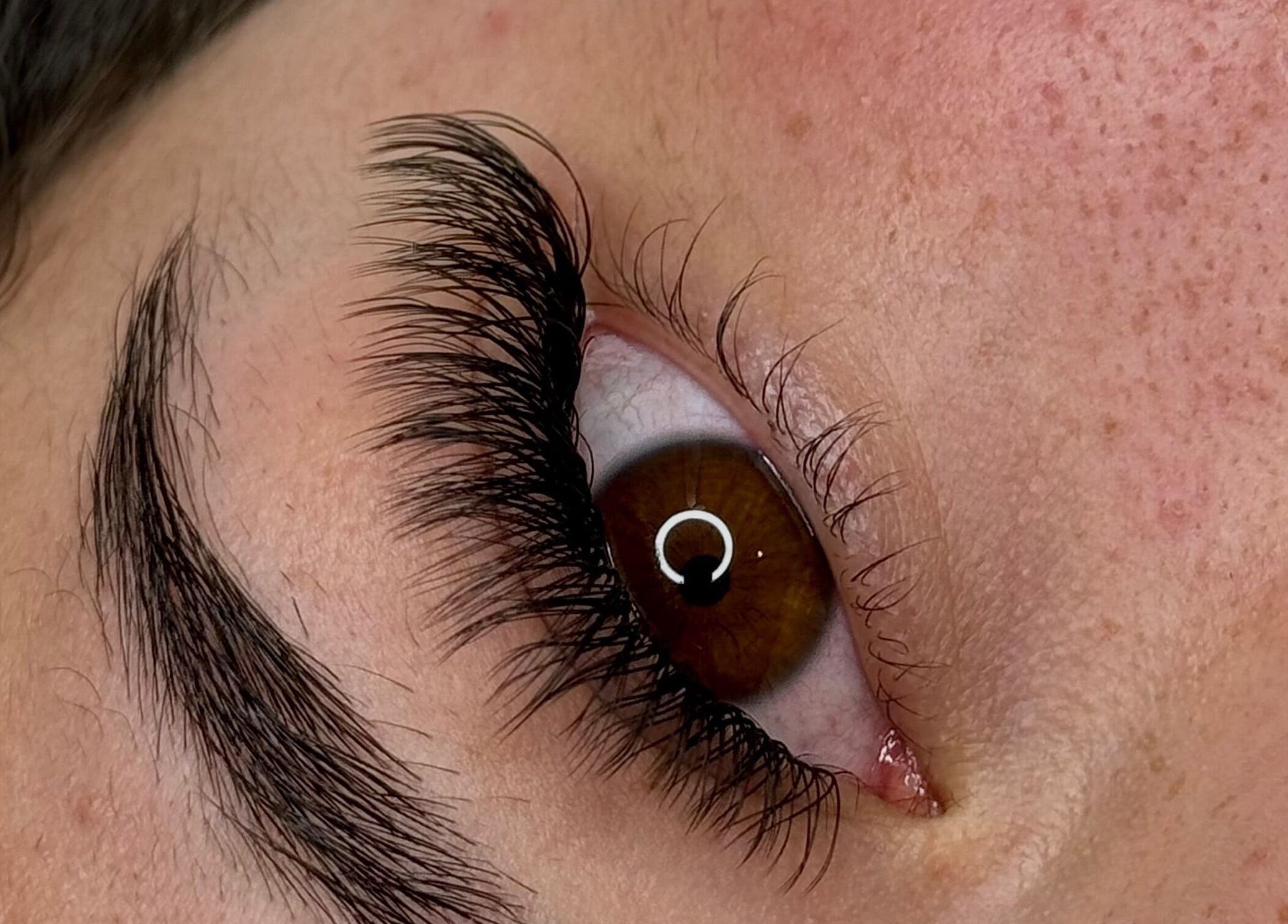 Close-up of expertly applied lashes at CM Lash, Christchurch, Canterbury, NZ, showcasing natural beauty.