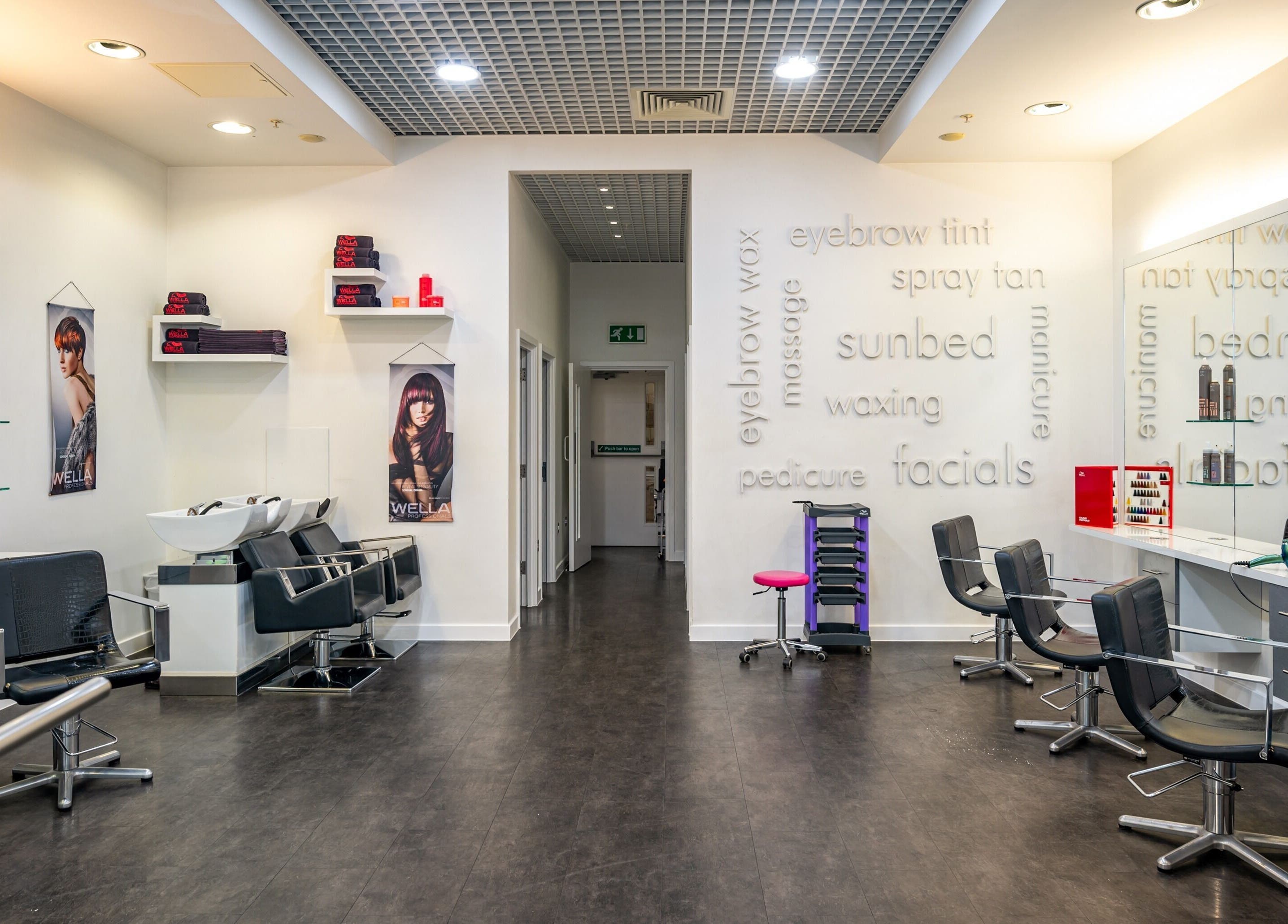 Vida Hair & Beauty The Mercury in Romford, England, GB features a sleek and modern salon interior.
